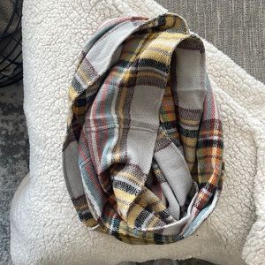 Plaid infinity scarf